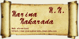 Marina Nakarada vizit kartica